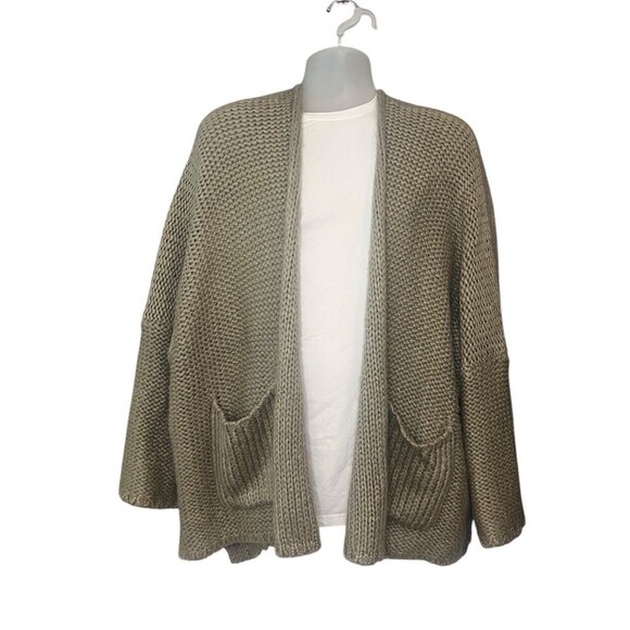 Moca Chunky Knit Open Front Pocketed Cardigan Sweater One Size - Picture 1 of 4